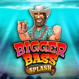 Bigger Bass Splash slot logo by Pragmatic Play at Boomzino Casino
