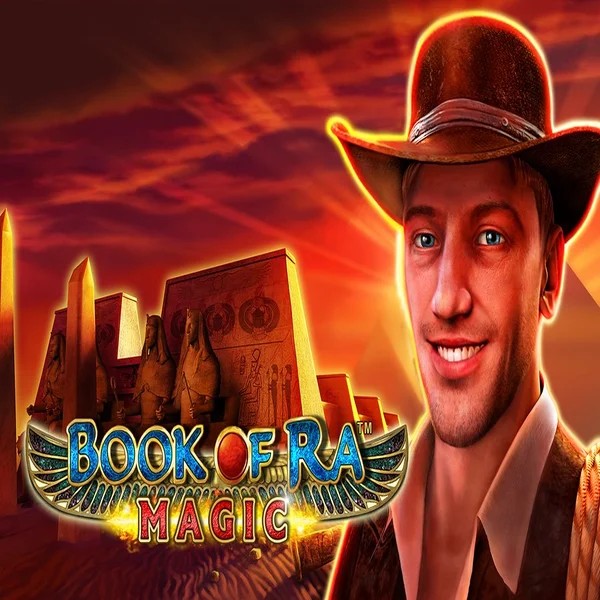 Book of Ra Magic casino game by Greentube – featured logo at Boomzino Casino