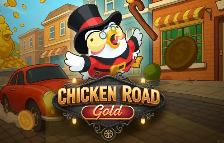 Chicken Road Gold game by InOut – logo hosted on Boomzino Casino