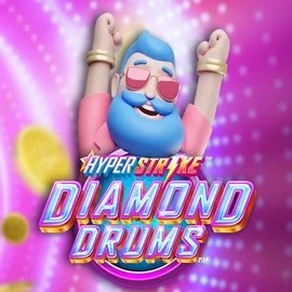 Hyper Strike Diamond Drums slot logo by Gameburger Studios at Boomzino Casino