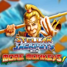 Stellar Jackpots with More Monkeys casino game by Lightning Box Game – featured logo at Boomzino Casino