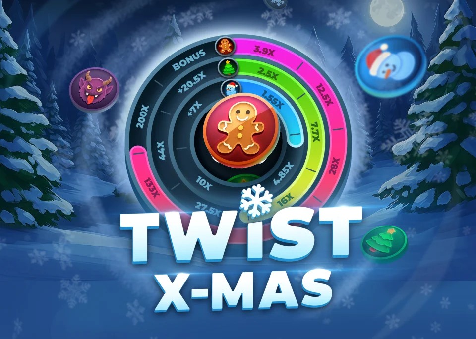 Twist X-mas logo – Casino Games by InOut at Boomzino Casino
